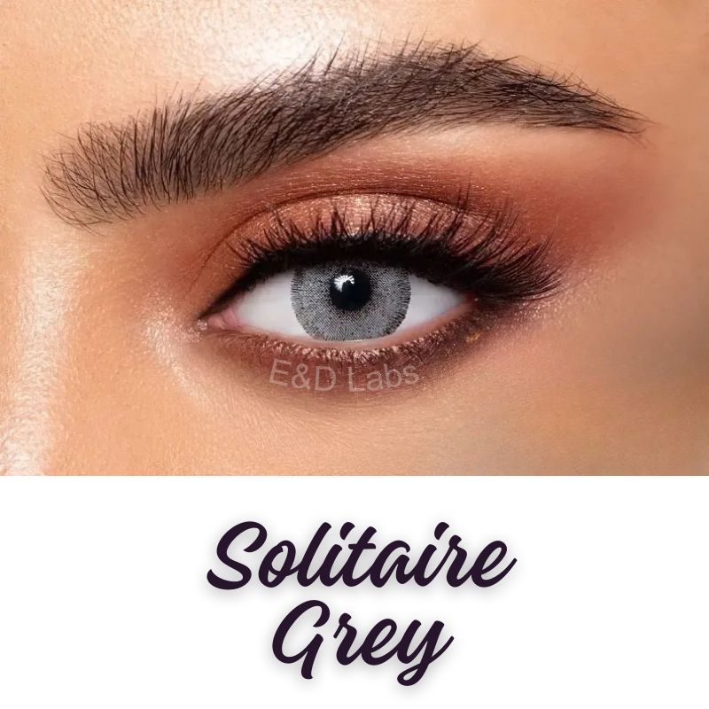 Solitaire Grey – Crystal Diamond Grey Contact Lenses