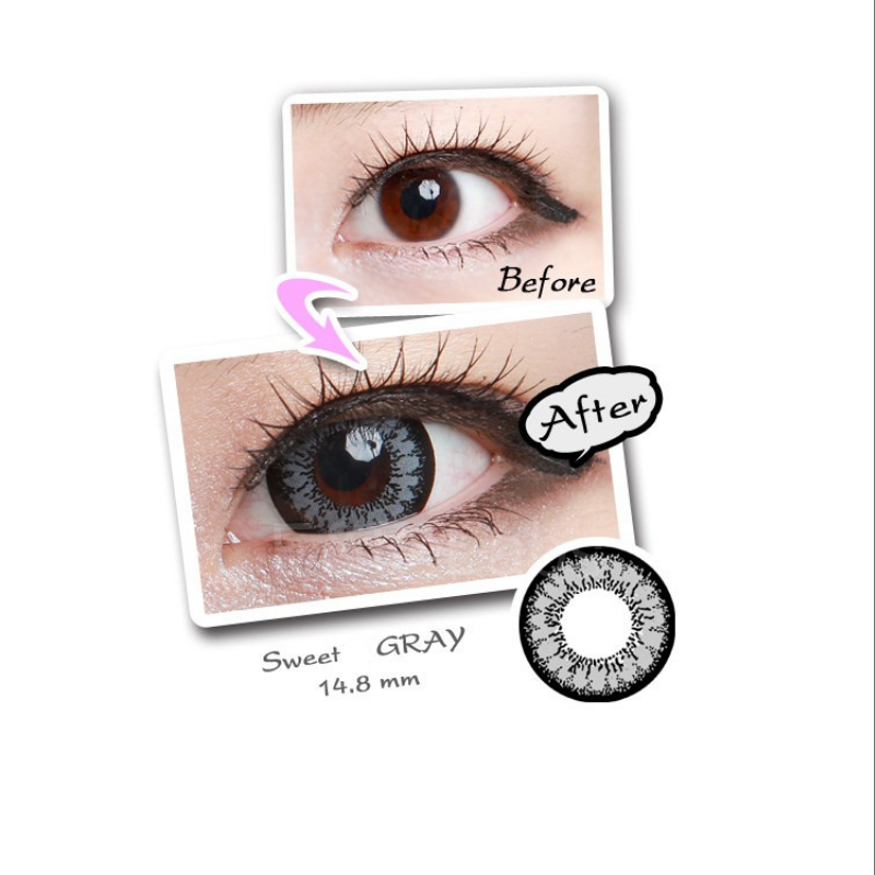 Sweet Grey Contact Lenses – Dual Ring Natural Grey Eye Lens